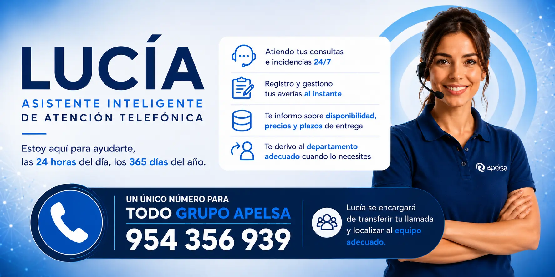 Lucia asistente telefonica IA Apelsa Lucia asistente telefonica IA Apelsa
